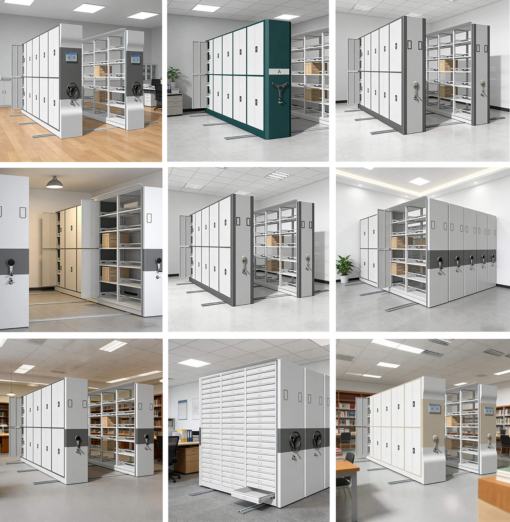 Application scenarios of manual mobile shelving