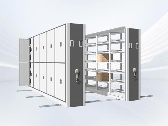 Mobile library shelving